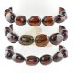 Olive cherry beads amber bracelet